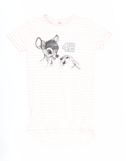 Disney Pink Striped Nightshirt S Women’s Sleepwear