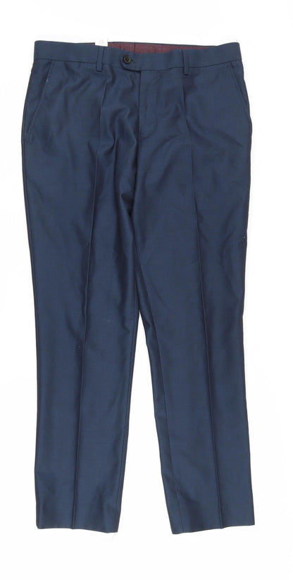 Next Men's Blue Dress Pants Size 32 Regular Fit