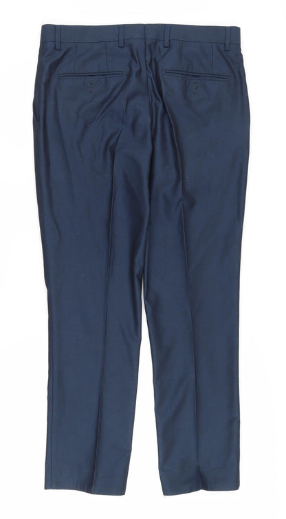 Next Men's Blue Dress Pants Size 32 Regular Fit