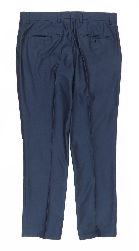 Next Men's Blue Dress Pants Size 32 Regular Fit