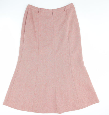 Heine Women's Pink A-Line Midi Skirt Size 12