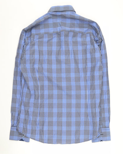 William Hunt Men's Blue Check XL Long Sleeve Shirt