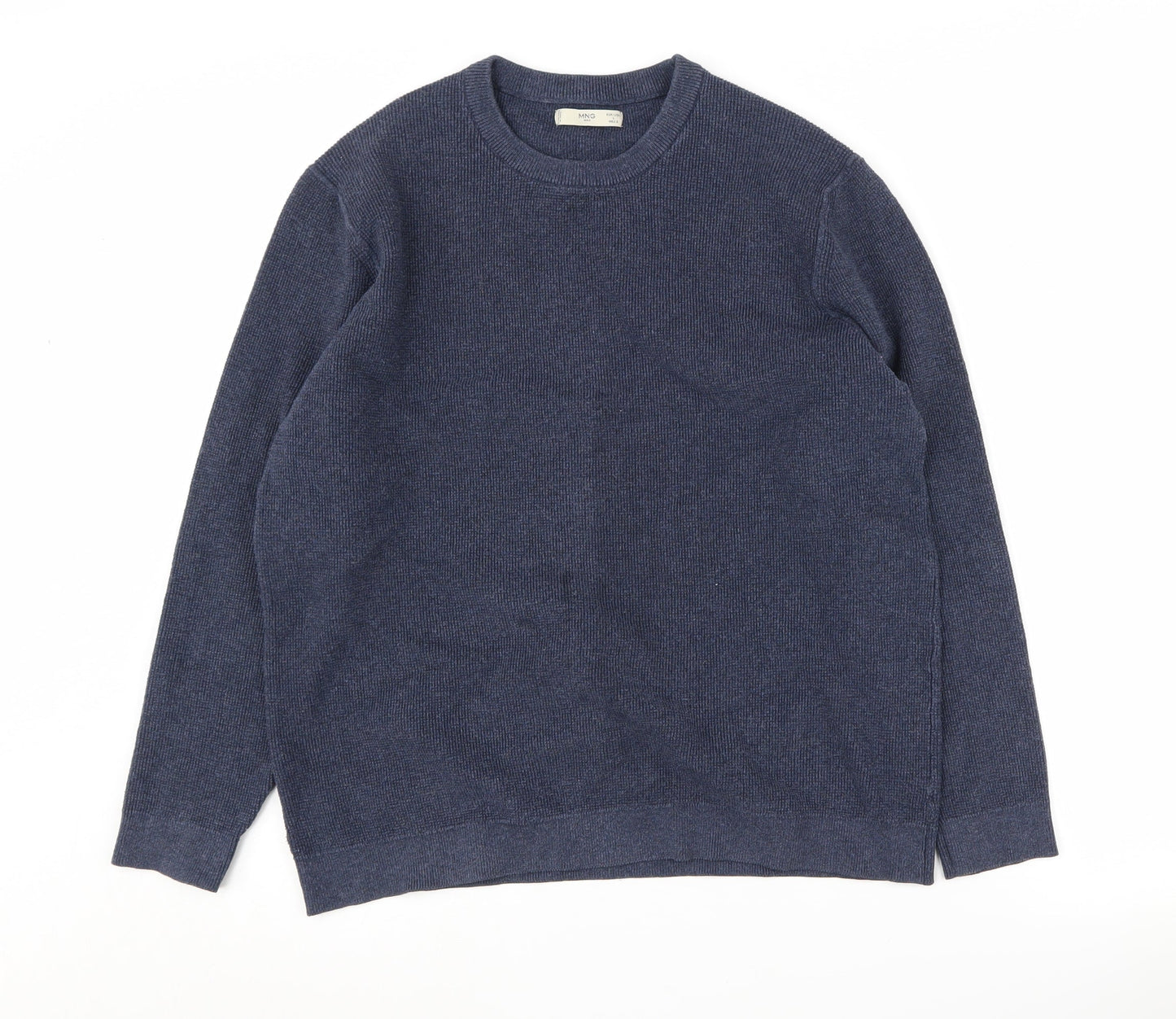 MNG Men's Blue Crew Neck Pullover Jumper L