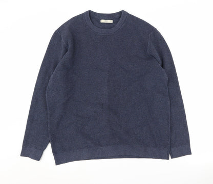MNG Men's Blue Crew Neck Pullover Jumper L