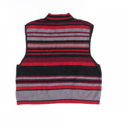 Womens UK Size L Cooperative Multicoloured Vest Jumper