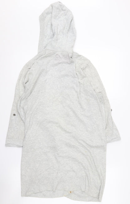 Womens UK Size 14 Maine New England Grey Cardigan Jumper