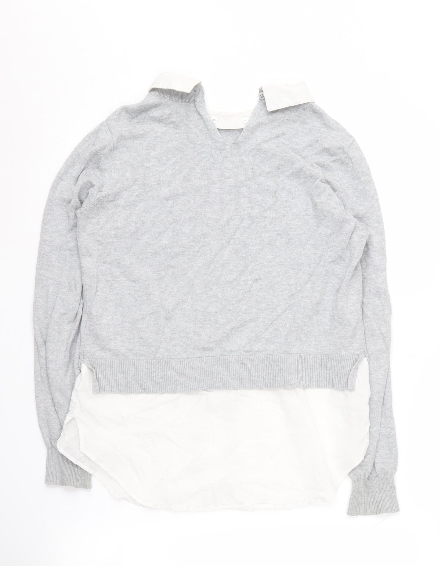 Womens UK Size S Oasis Grey Pullover Jumper