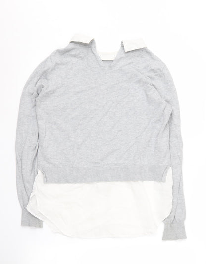 Womens UK Size S Oasis Grey Pullover Jumper
