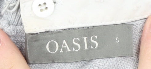 Womens UK Size S Oasis Grey Pullover Jumper