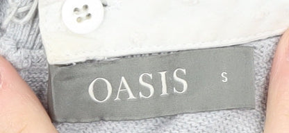 Womens UK Size S Oasis Grey Pullover Jumper