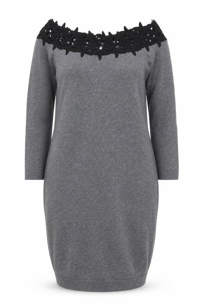 Clements Ribeiro Women's Grey 3/4 Sleeve Dress - Size 12