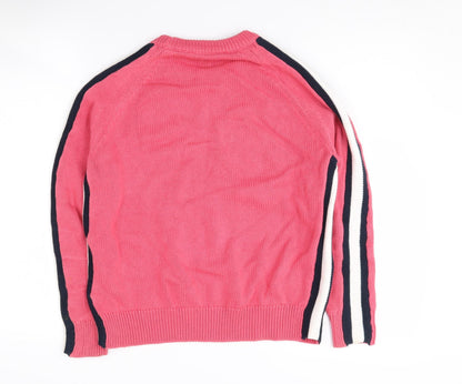Goodmove Women's Pink Striped Pullover Jumper, Small