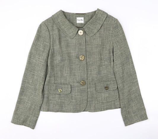 Viyella Women's Green Blazer Size 12 Polyester