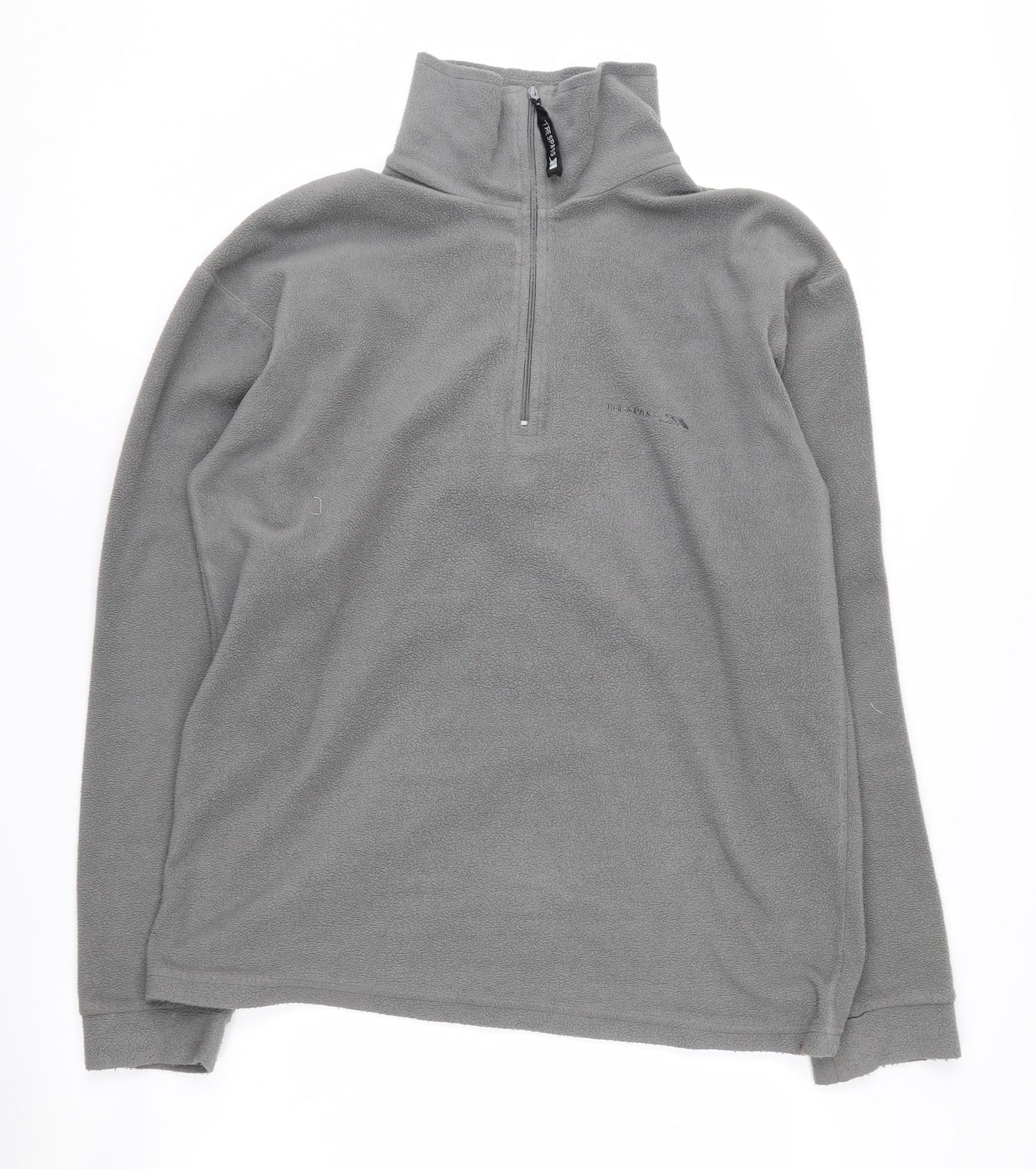 Mens UK Size S Trespass Grey 1/4 Zip Sweatshirt