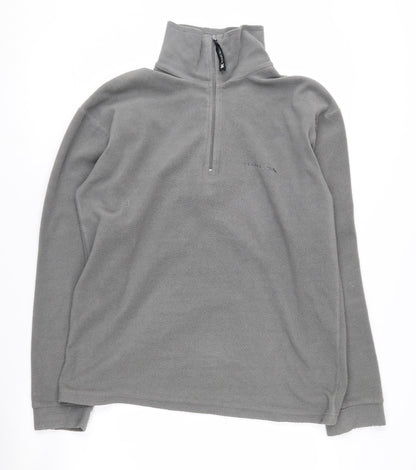 Mens UK Size S Trespass Grey 1/4 Zip Sweatshirt