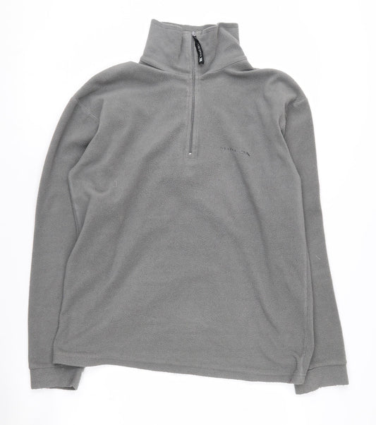 Mens UK Size S Trespass Grey 1/4 Zip Sweatshirt