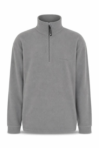 Mens UK Size S Trespass Grey 1/4 Zip Sweatshirt
