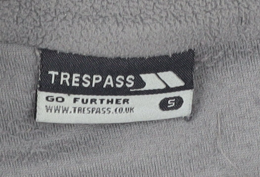 Mens UK Size S Trespass Grey 1/4 Zip Sweatshirt