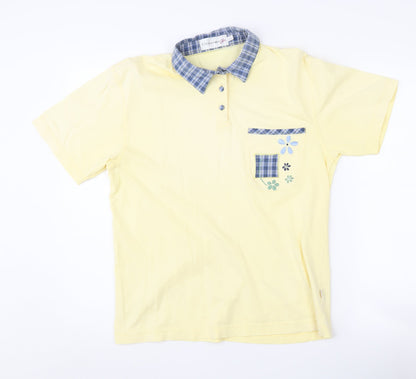 Womens UK Size S Country Rose Yellow  Polo