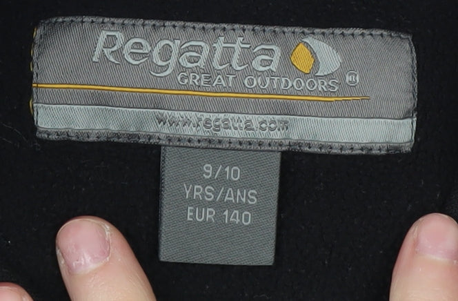 Regatta Boys Black Fleece 1/4 Zip Sweatshirt 9-10 Years