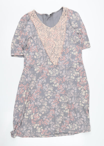 Laura Ashley Women's Floral V-Neck Dress, Size 14