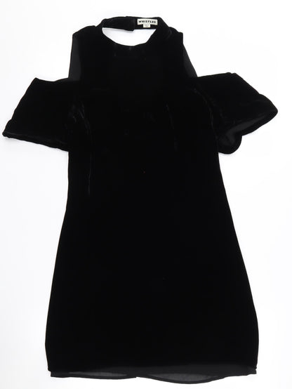 Whistles Women's Black Cold Shoulder Dress Size 6