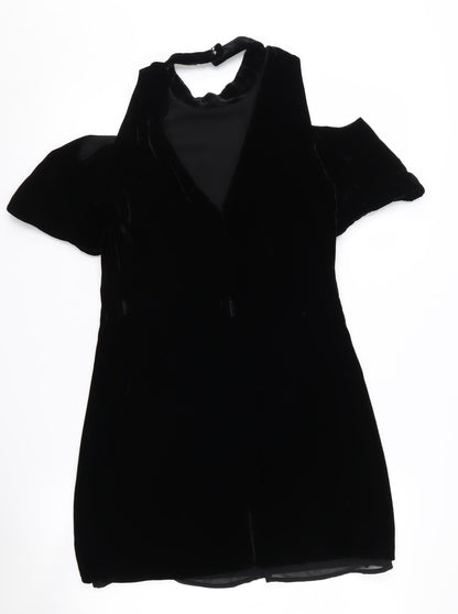 Whistles Women's Black Cold Shoulder Dress Size 6