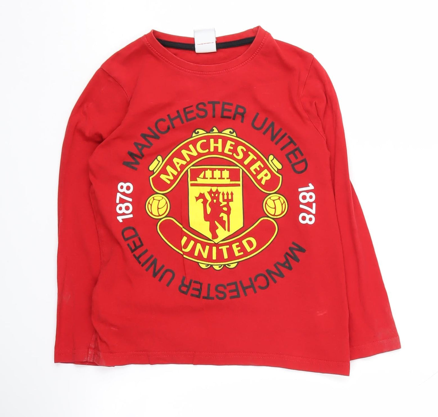 Manchester United Boys Red Long Sleeve T-Shirt 8-9 Years
