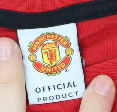 Manchester United Boys Red Long Sleeve T-Shirt 8-9 Years