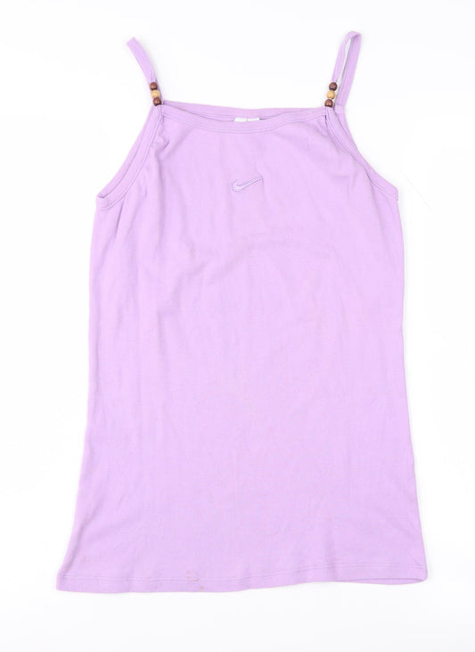 Nike Women's Purple 2XL Beaded Tank Top Spaghetti Strap