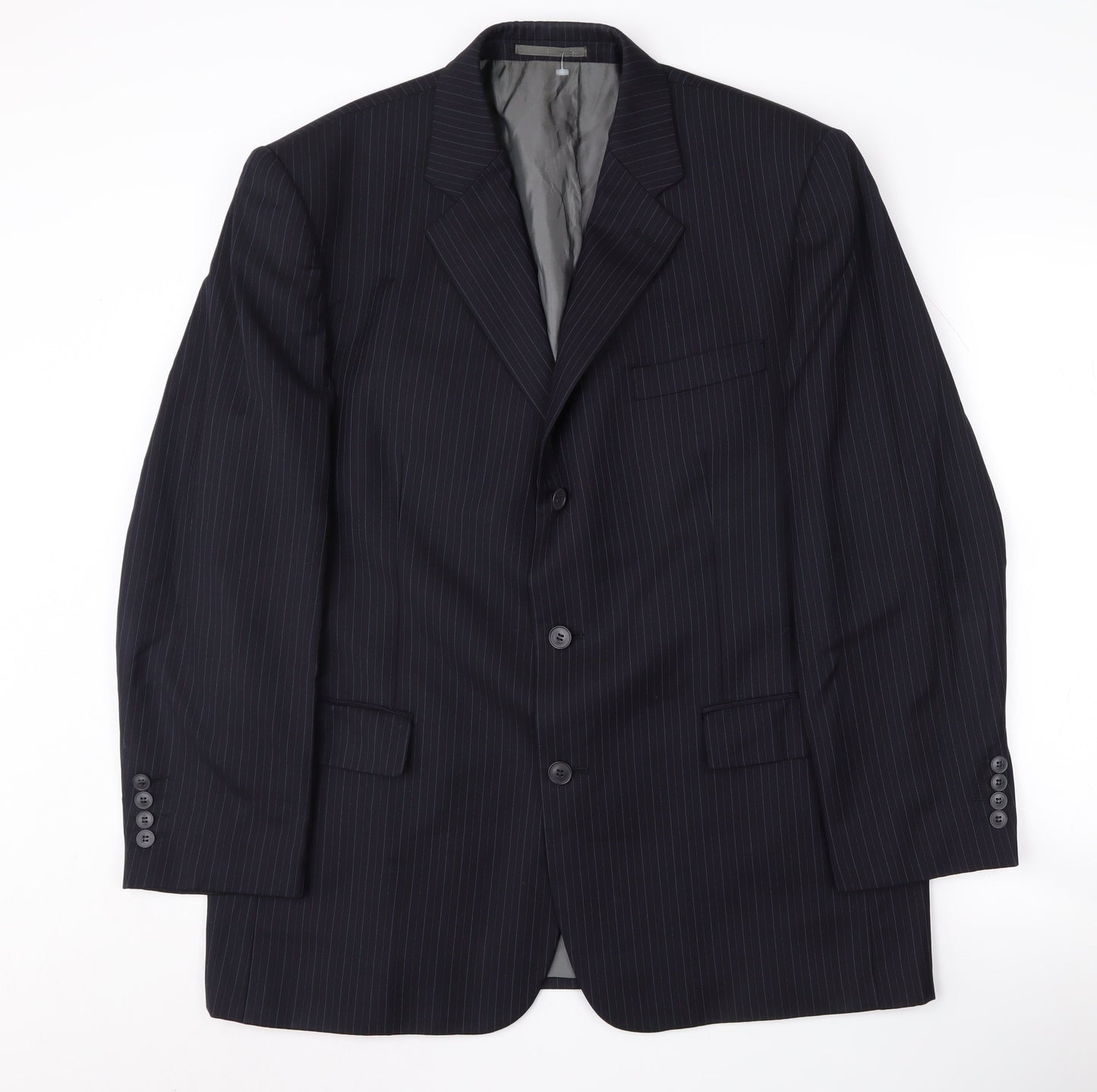 Mens UK Size 42 Pierre Cardin Regular Blue Suit Jacket