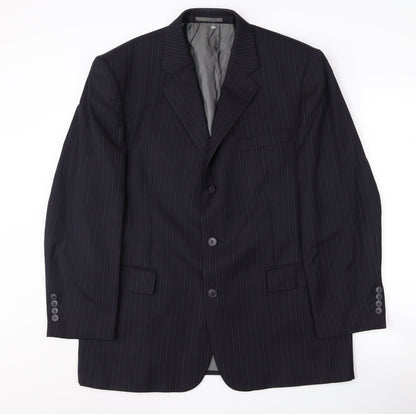 Mens UK Size 42 Pierre Cardin Regular Blue Suit Jacket