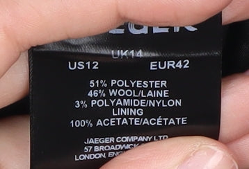 Jaeger Women's Black White Geometric Pencil Skirt Size 14