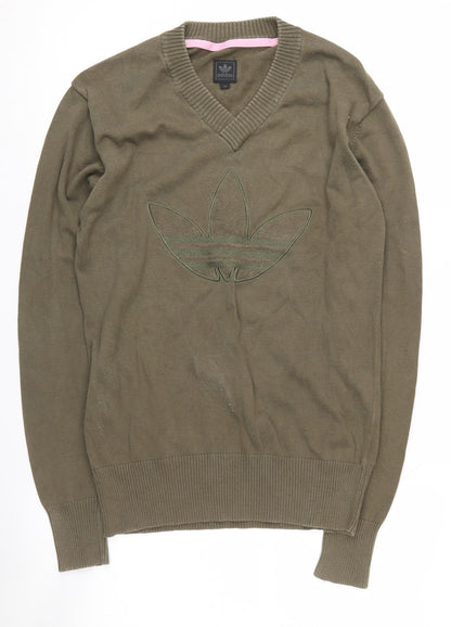 Womens UK Size XS adidas Green Jumper Jumper