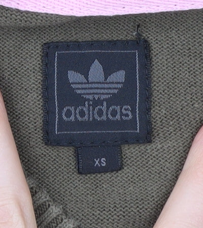 Womens UK Size XS adidas Green Jumper Jumper