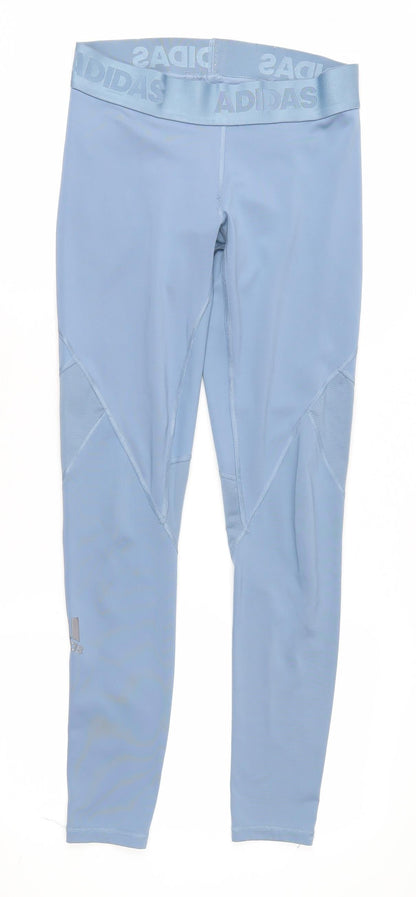 Adidas Women's Blue Compression Leggings S for Gym