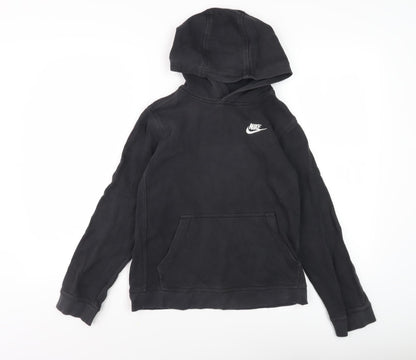 Nike Boys Black Hoodie Large Pullover Fleece Casual