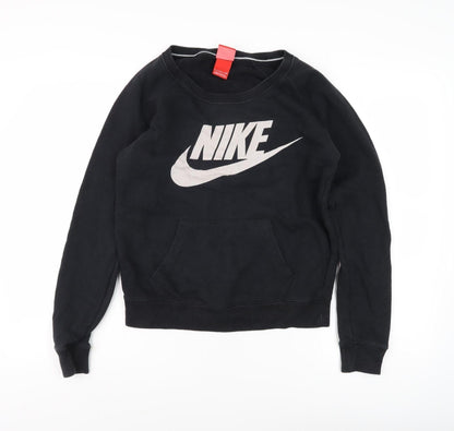 Nike Women's Black Logo Pullover Sweatshirt S