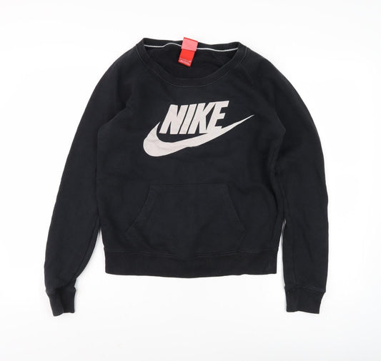 Nike Women's Black Logo Pullover Sweatshirt S