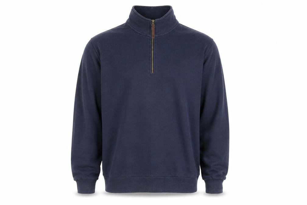 Mens UK Size M Mountain Warehouse Blue 1/4 Zip Sweatshirt