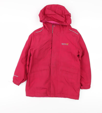 Regatta Girls Pink Waterproof Rain Coat 11 Years