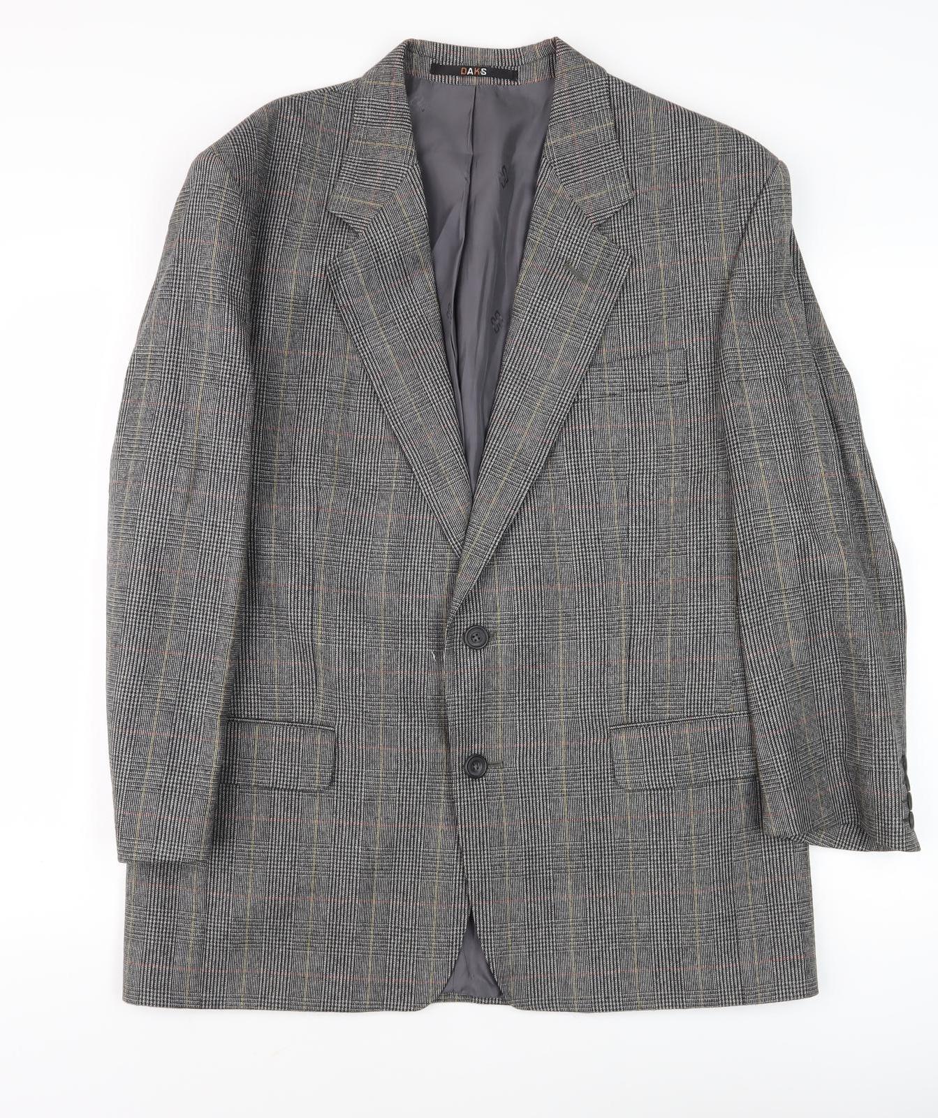 Mens UK Size 42 DAKS Regular Grey Suit Jacket