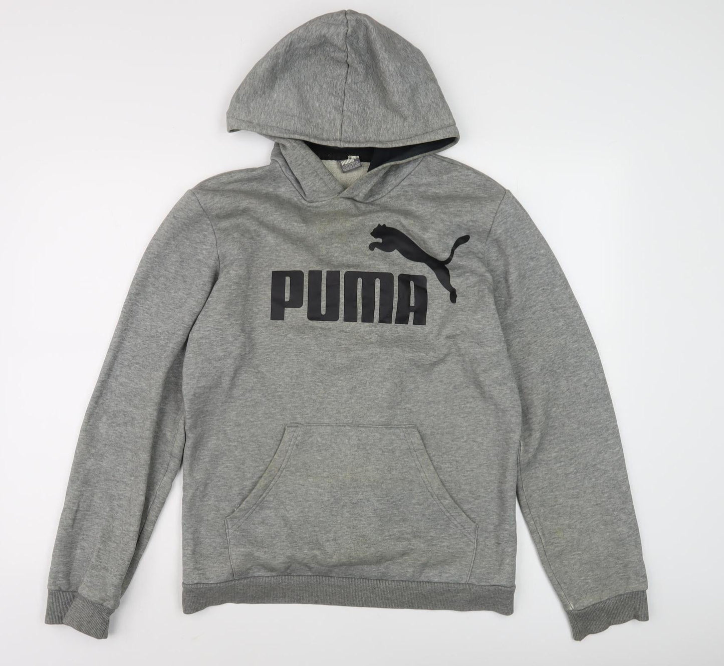 Puma Boys Grey Logo Pullover Hoodie Size 16