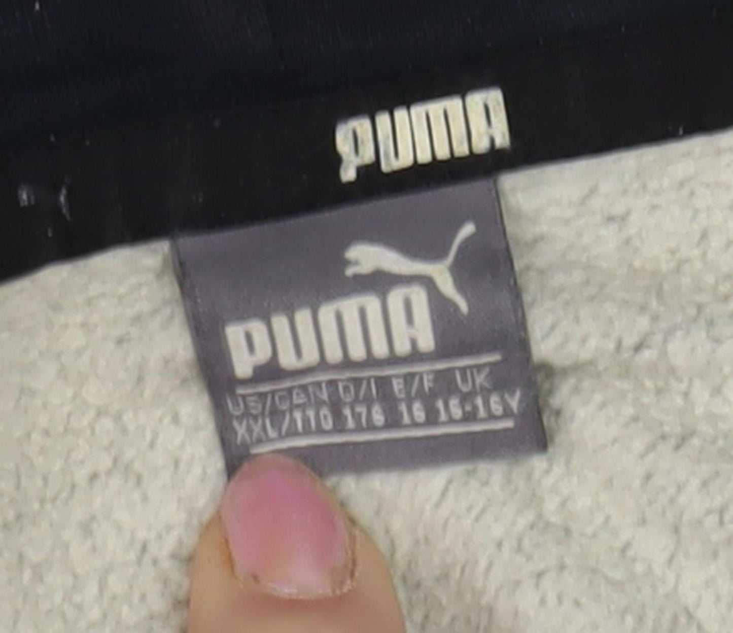 Puma Boys Grey Logo Pullover Hoodie Size 16
