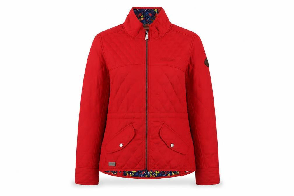 Womens UK Size 10 Regatta Red Quilted Coat