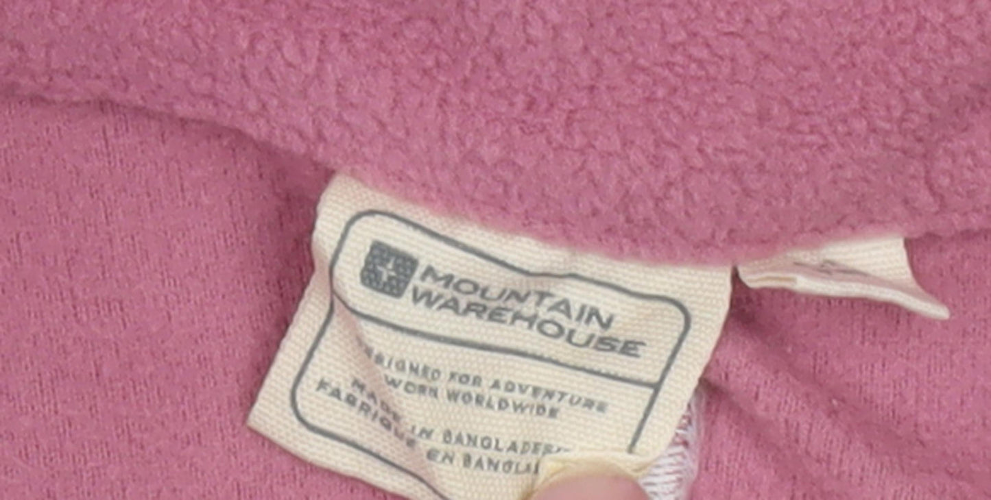 Mountain Warehouse Girls Pink Fleece Full Zip Hoodie 12 Years