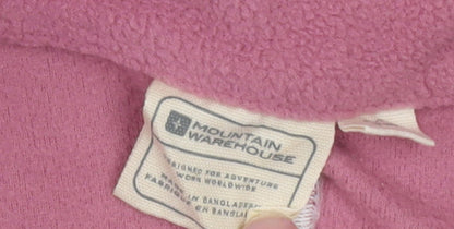 Mountain Warehouse Girls Pink Fleece Full Zip Hoodie 12 Years