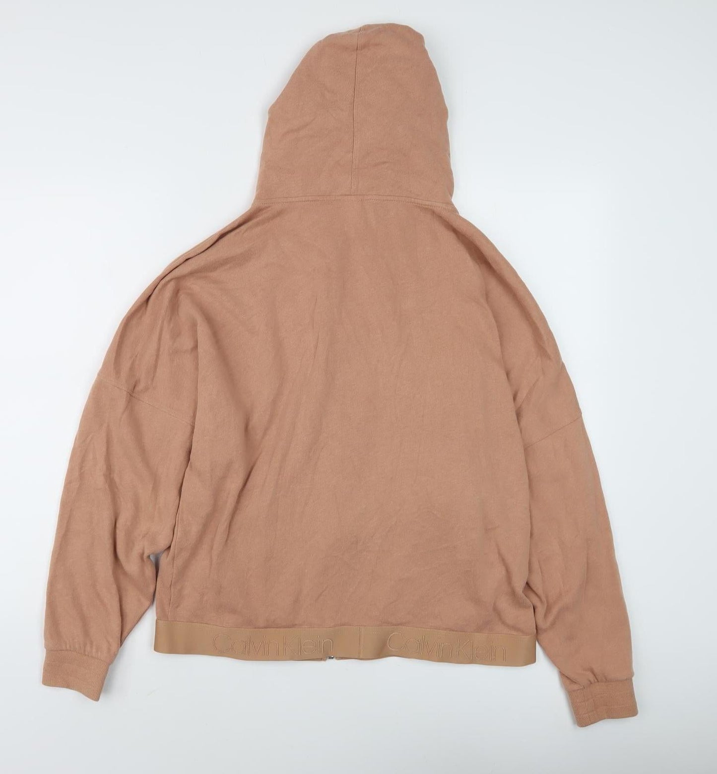Womens UK Size M Calvin Klein Brown Full Zip Hoodie