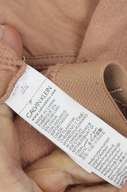 Womens UK Size M Calvin Klein Brown Full Zip Hoodie