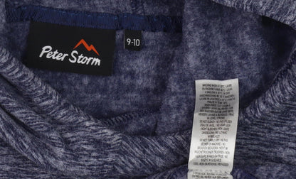 Peter Storm Boys Blue Pullover Hoodie, Size 10, Lightweight